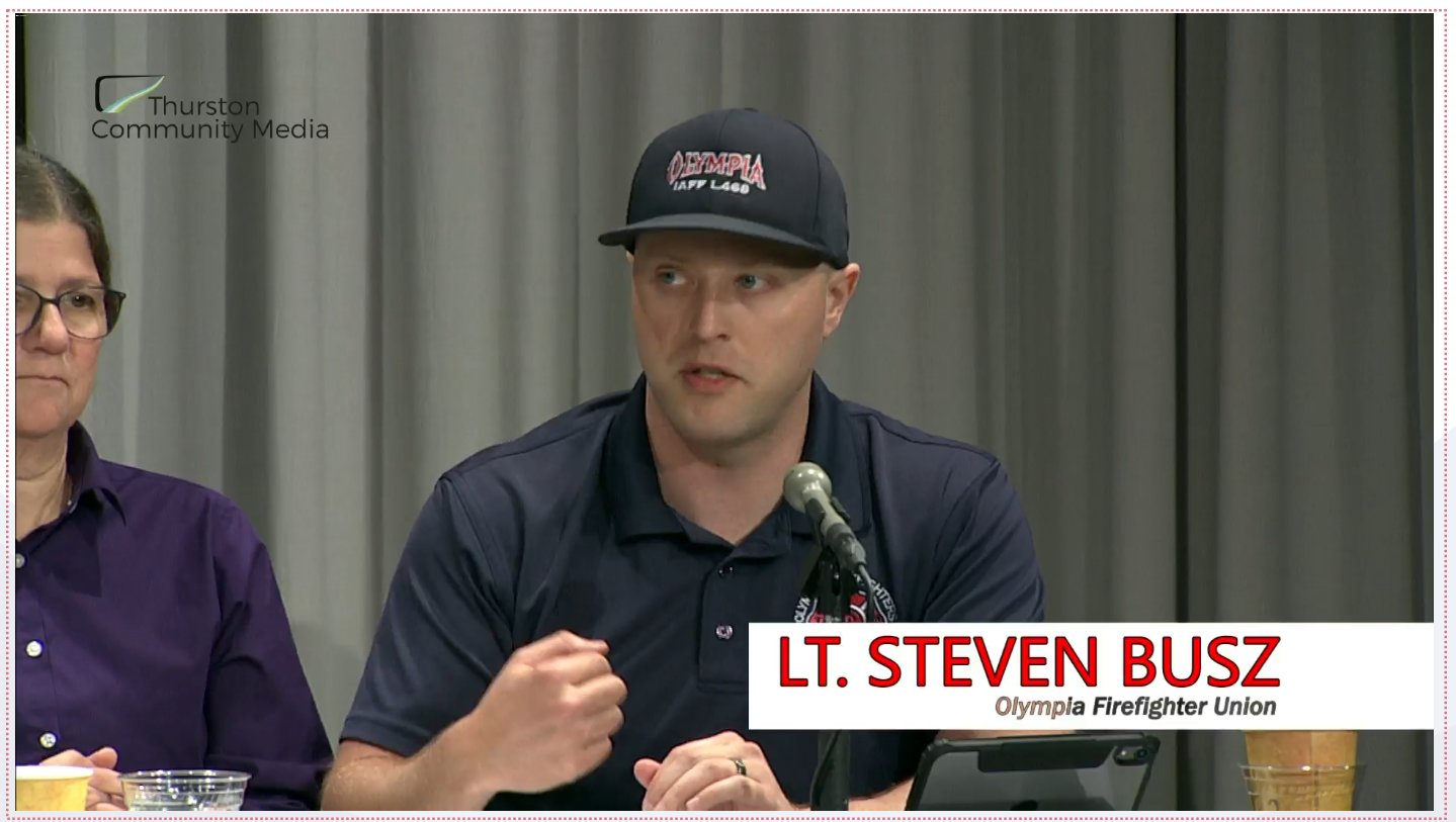 Lt. Steven Busz of Olympia Firefighter Union